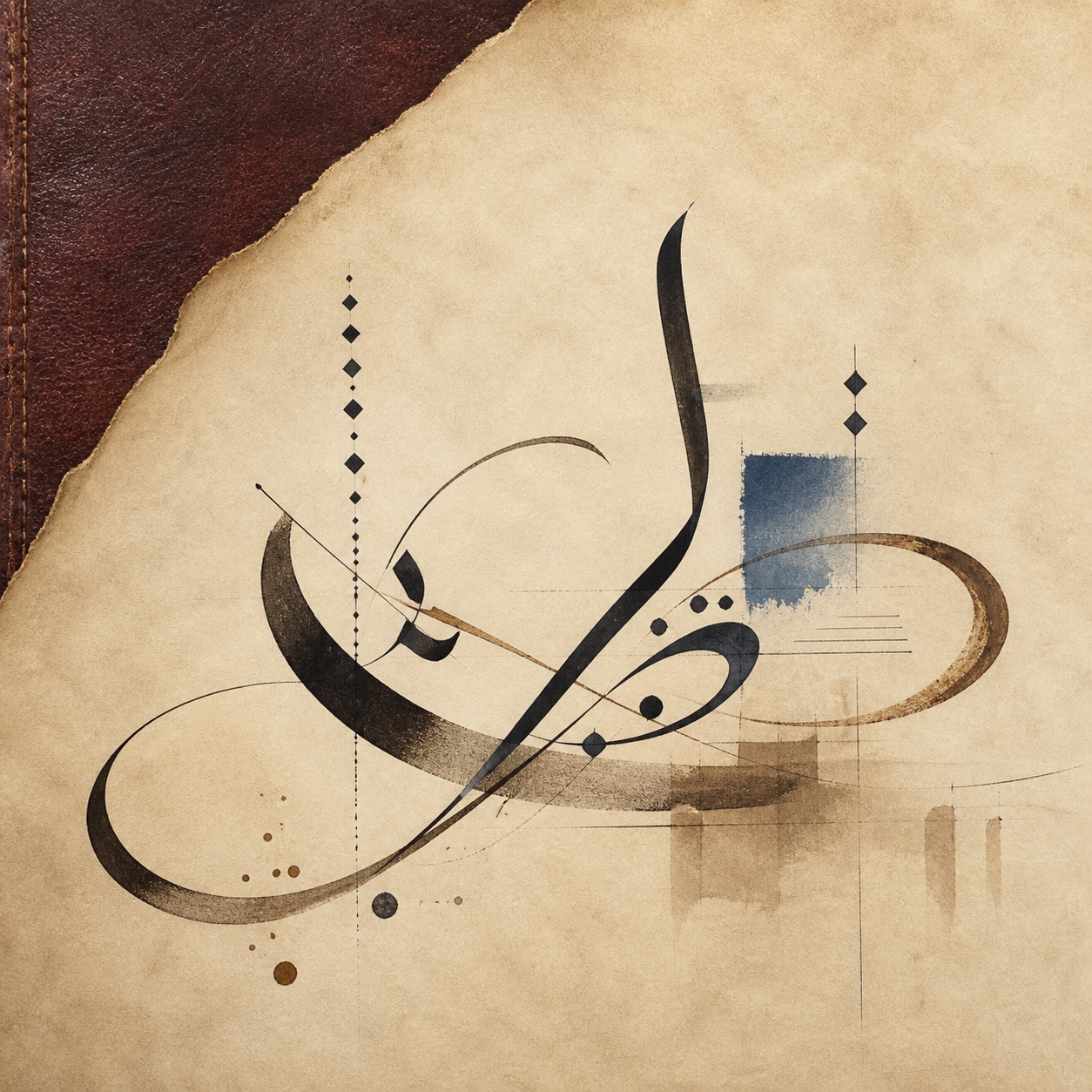Arabic reed pen calligraphy